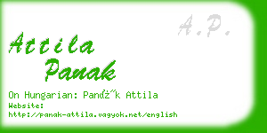 attila panak business card